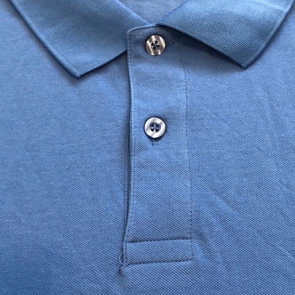 NWT 32 Degrees Mens Polo Sz L Blue Business Casual Work Job Basic Minimalist - Picture 3 of 9
